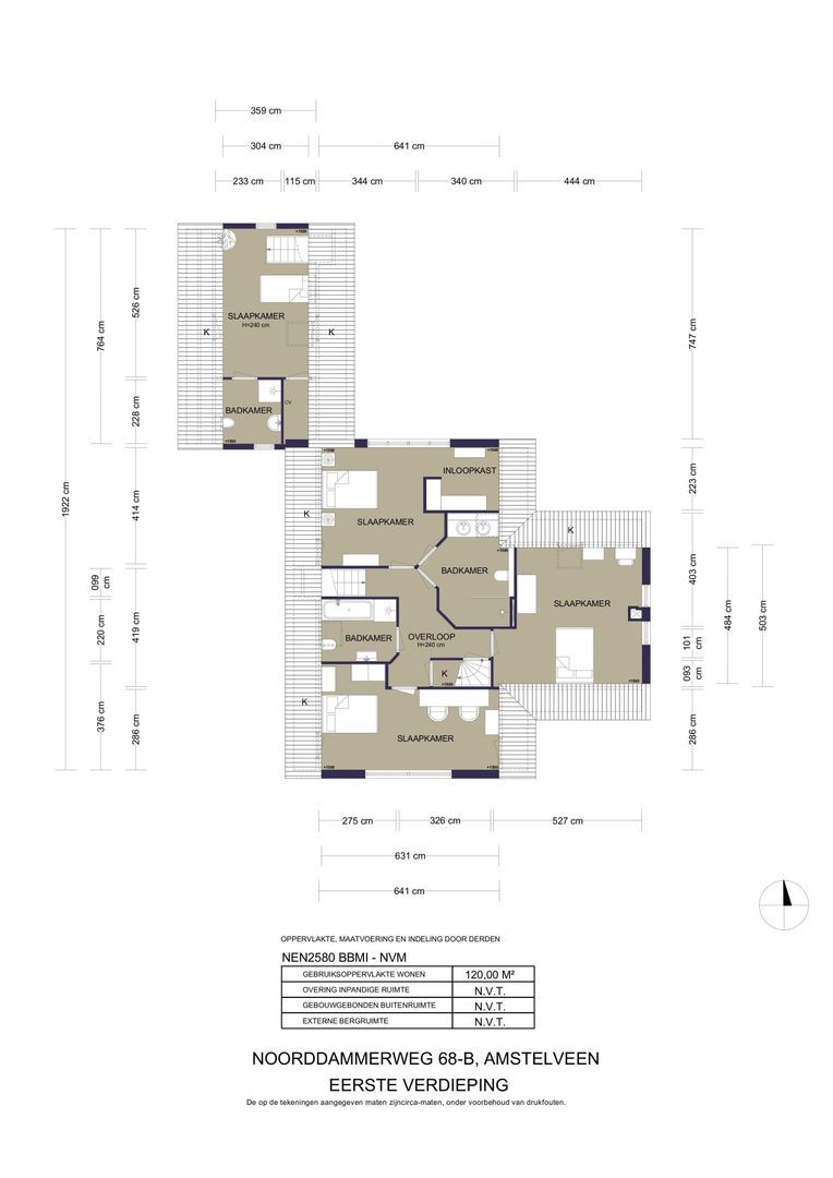 Noorddammerweg 68 B, Amstelveen plattegrond-1