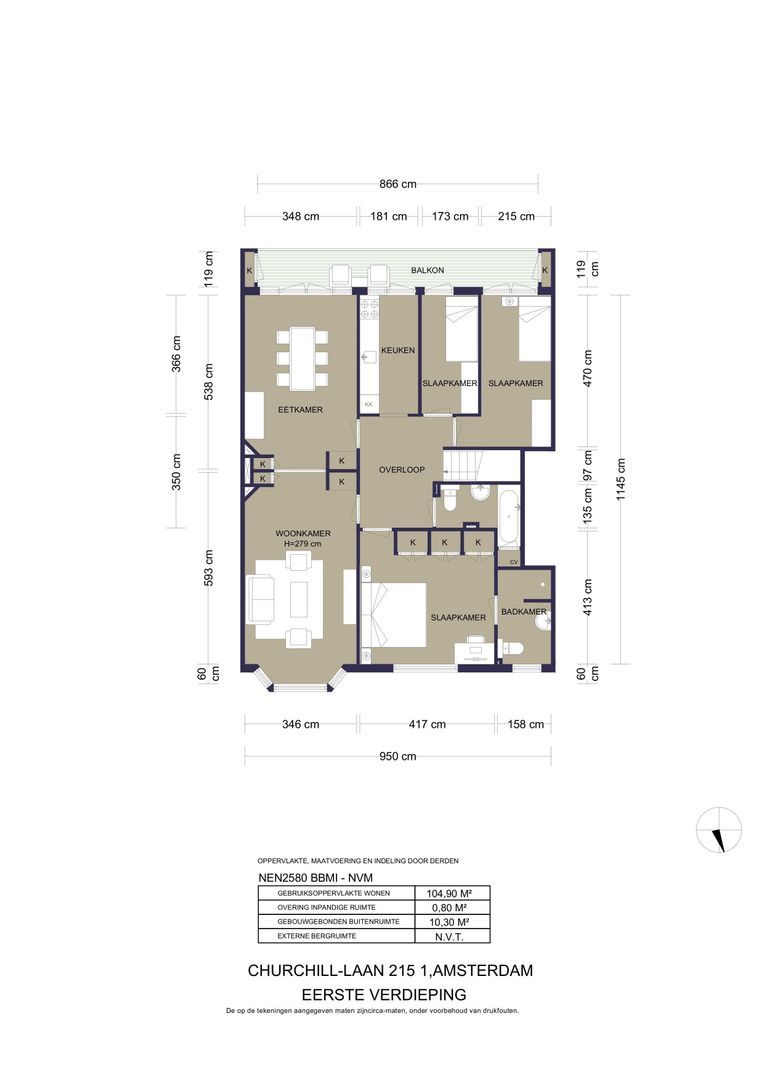 Churchill-laan 215 1, Amsterdam plattegrond-2