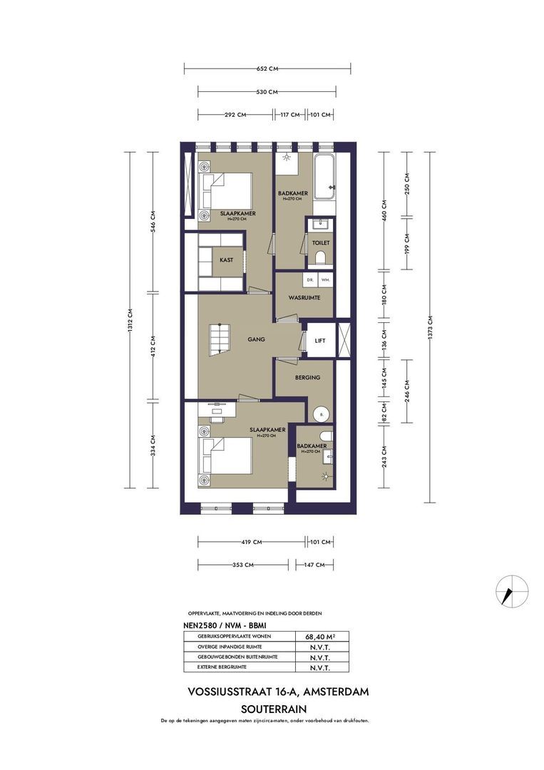 Vossiusstraat 16 A, Amsterdam plattegrond-0