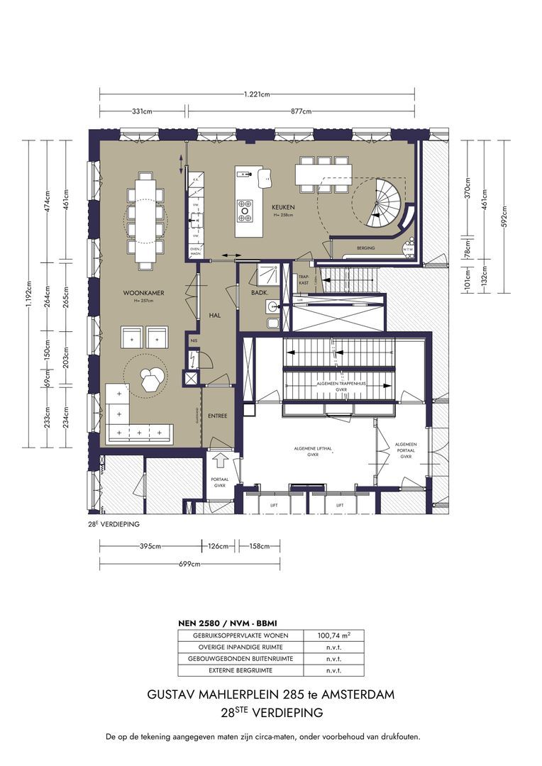 Gustav Mahlerplein 285, Amsterdam plattegrond-0