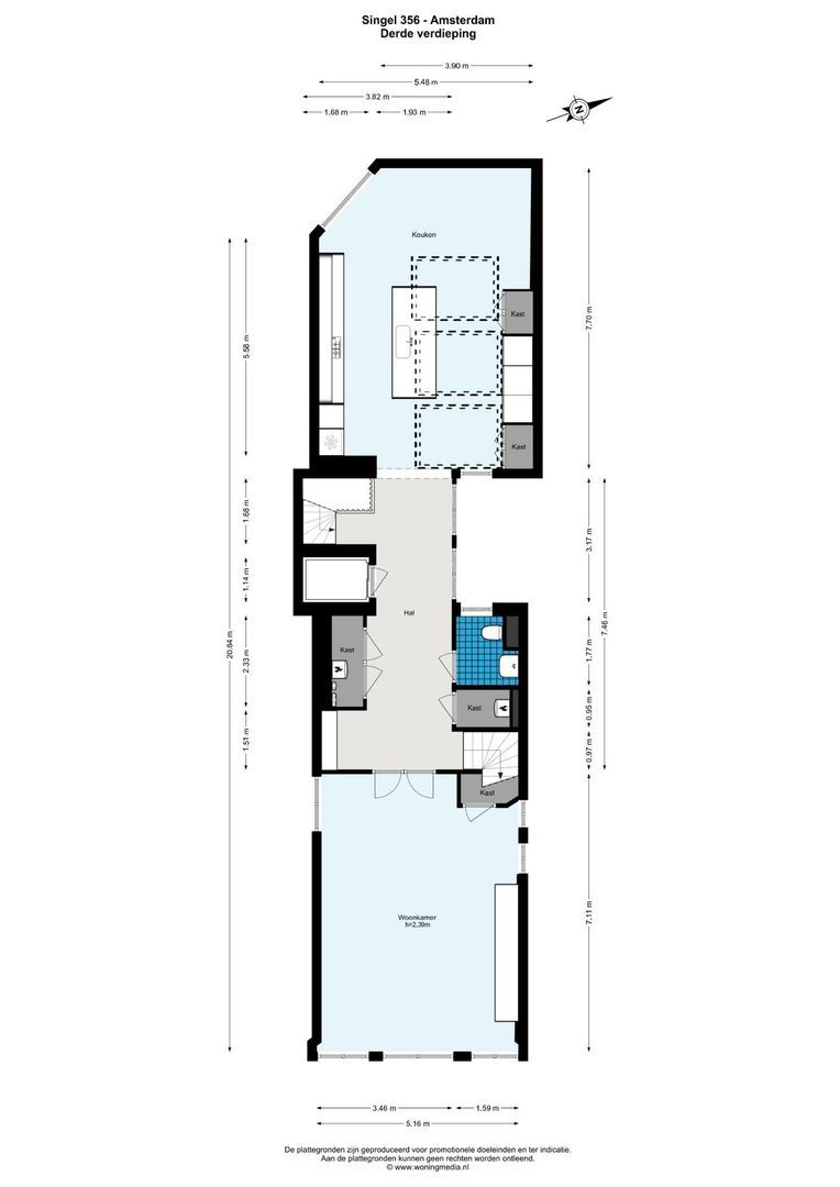 Singel 356 C, Amsterdam plattegrond-1
