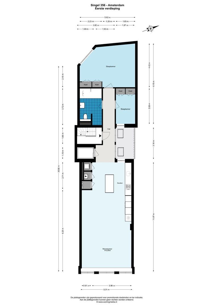 Singel 356 B, Amsterdam plattegrond-0