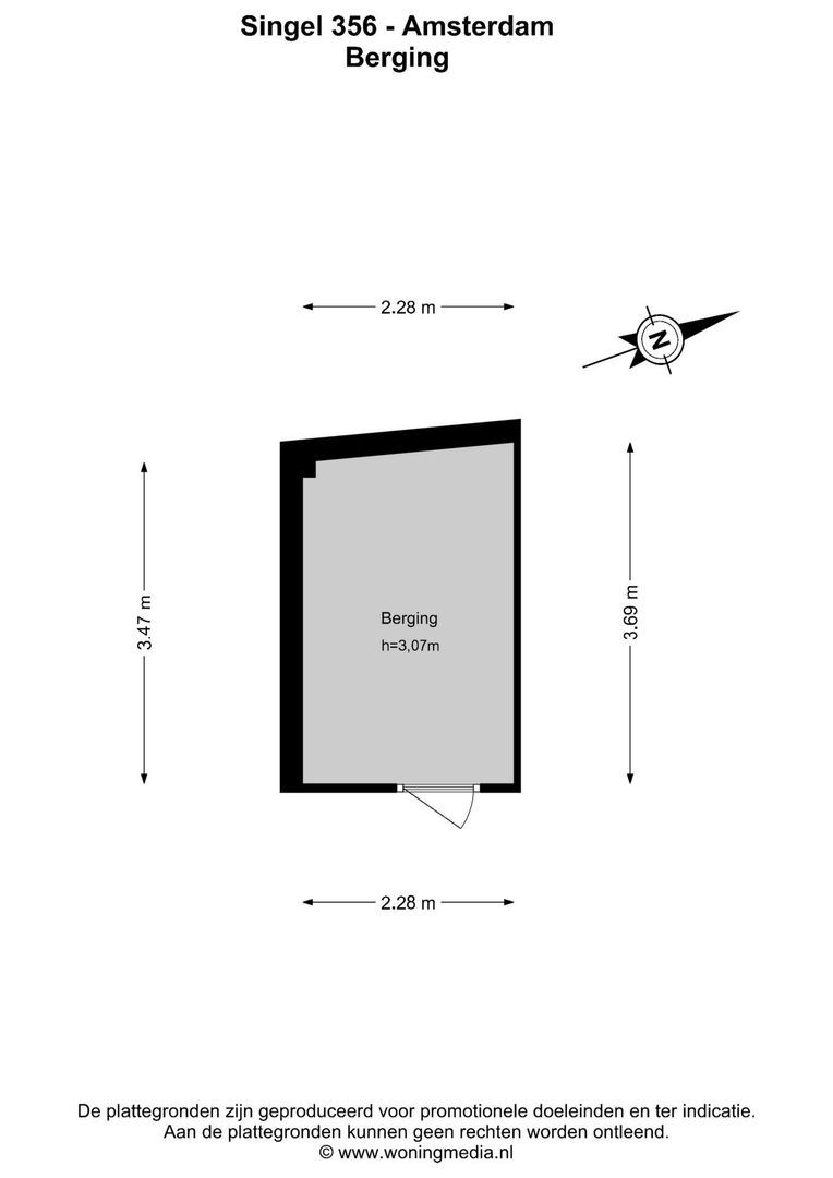 Singel 356 B, Amsterdam plattegrond-1