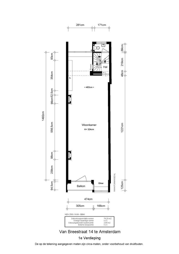 Van Breestraat 14, Amsterdam plattegrond-2