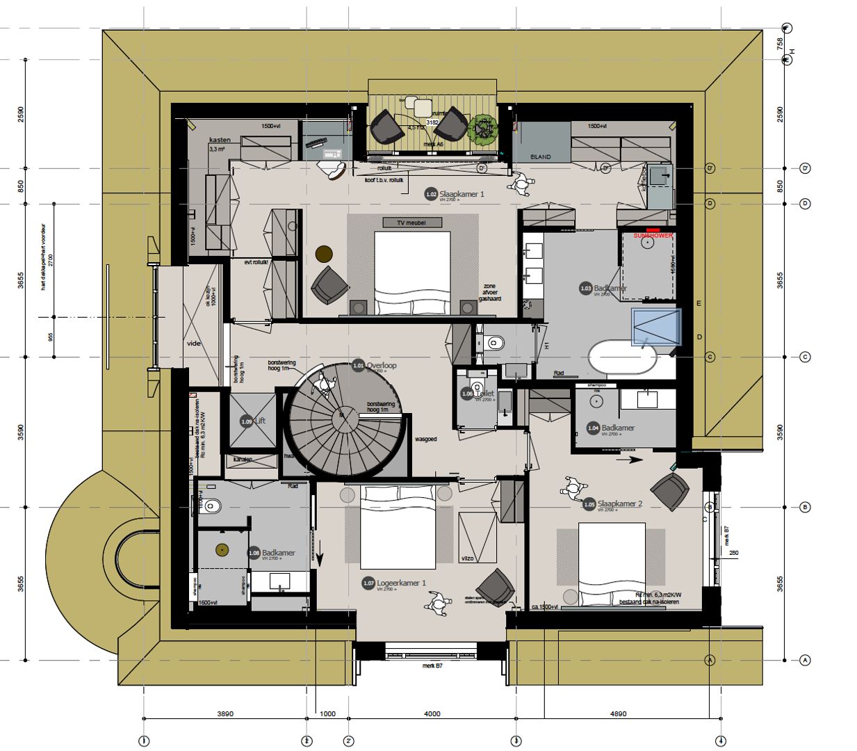 Amsteldijk Noord 104 B, Amstelveen plattegrond-0