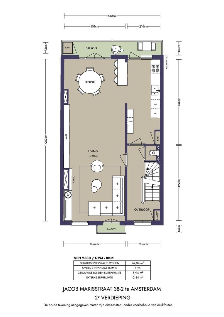 Jacob Marisstraat 38 2, Amsterdam plattegrond-1