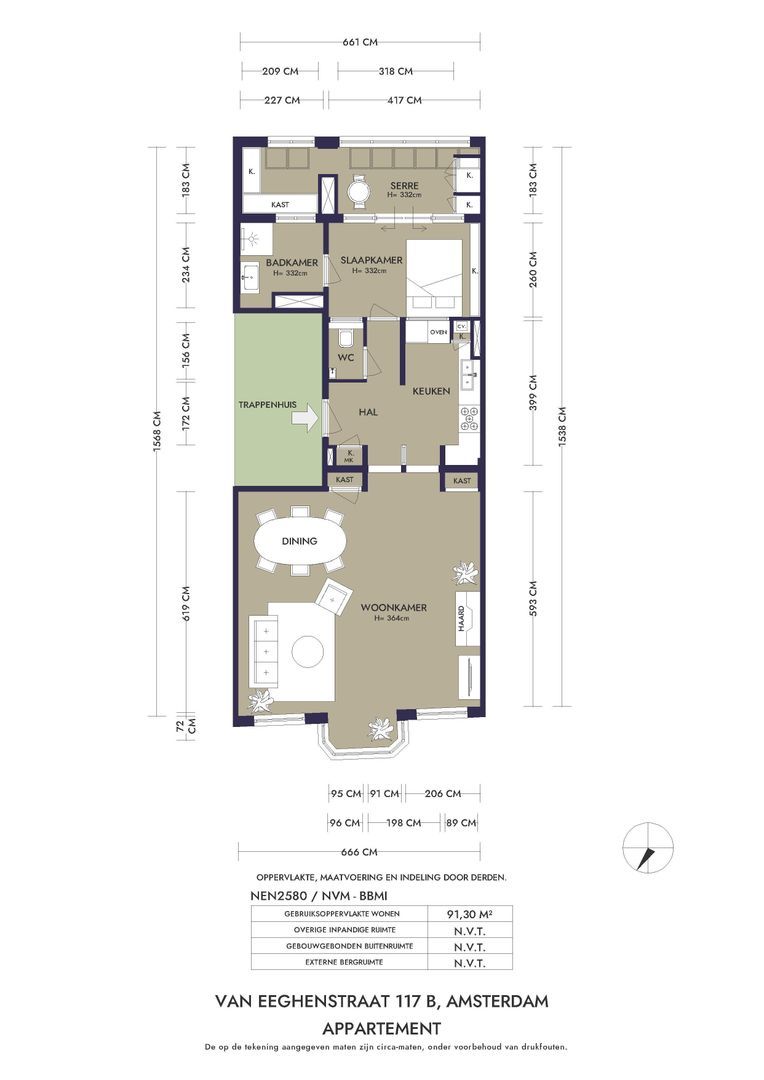 Van Eeghenstraat 117 B, Amsterdam plattegrond-0