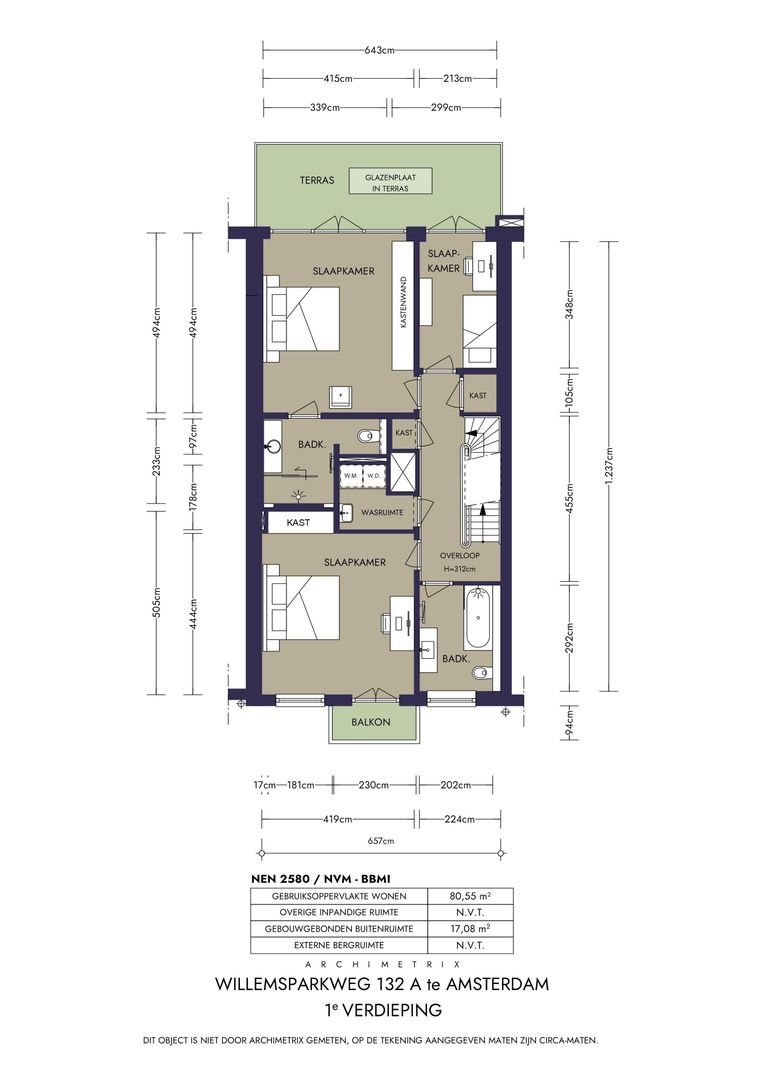 Willemsparkweg 132 A, Amsterdam plattegrond-2
