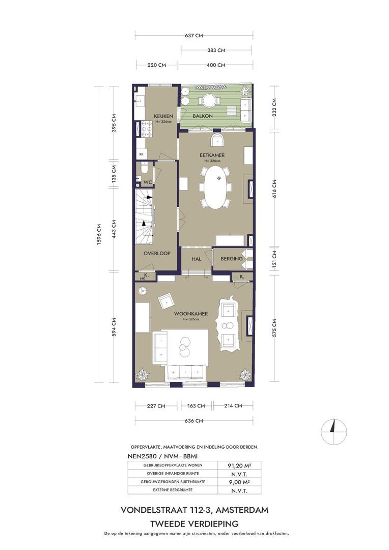 Vondelstraat 112 3, Amsterdam plattegrond-1