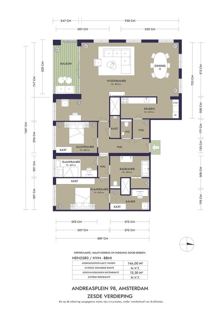 Andreasplein 98, Amsterdam plattegrond-0