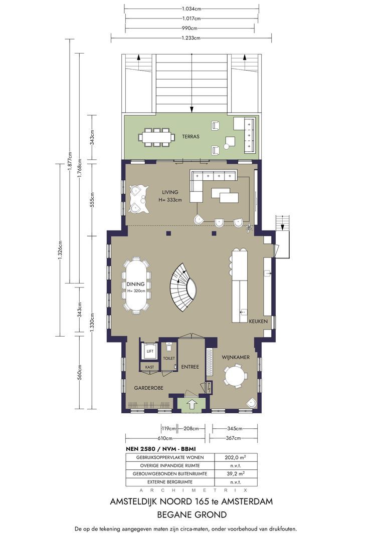 Amsteldijk Noord 165, Amstelveen plattegrond-1