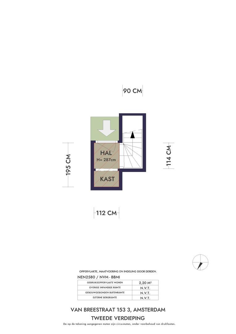 Van Breestraat 153 3, Amsterdam plattegrond-0