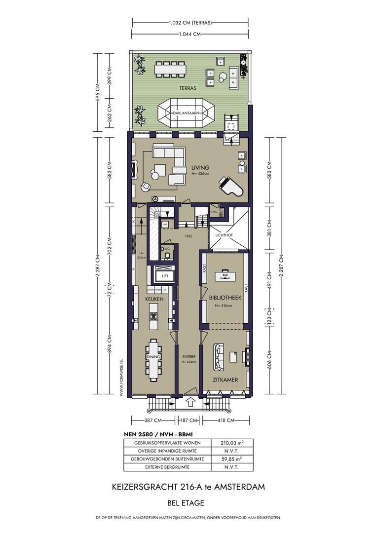 Keizersgracht 216 A, Amsterdam plattegrond-2
