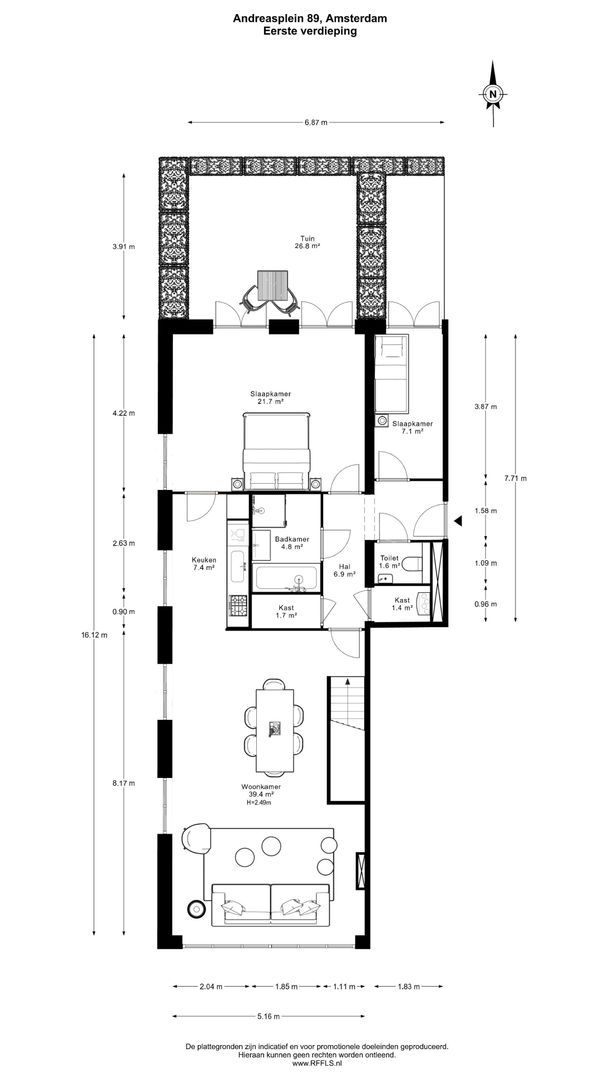 Andreasplein 89, Amsterdam plattegrond-0