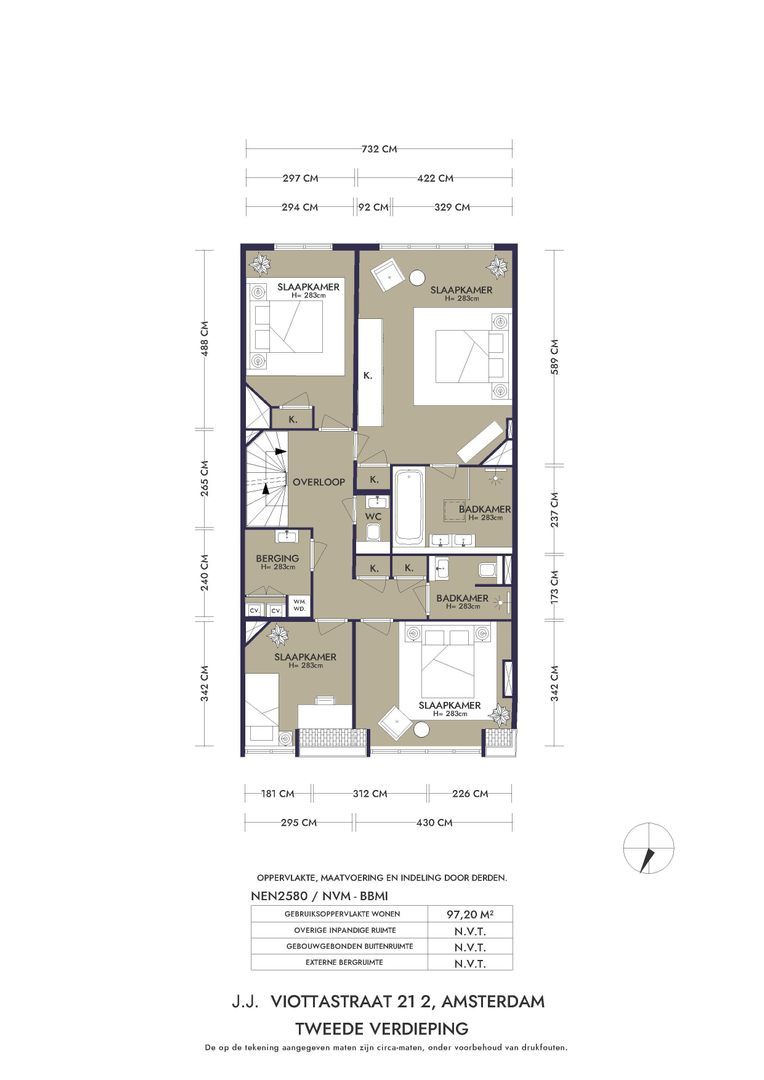 J.J. Viottastraat 21 2, Amsterdam plattegrond-1