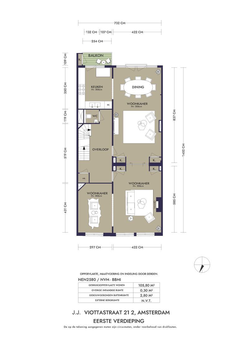 J.J. Viottastraat 21 2, Amsterdam plattegrond-0