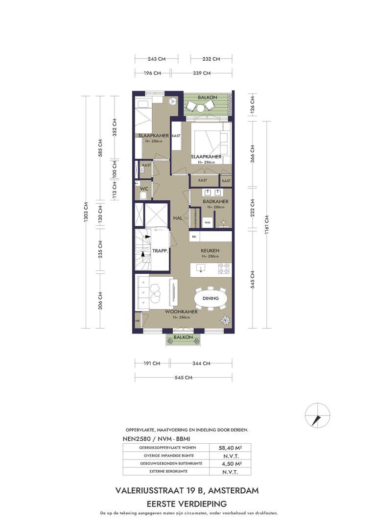 Valeriusstraat 19 B, Amsterdam plattegrond-0