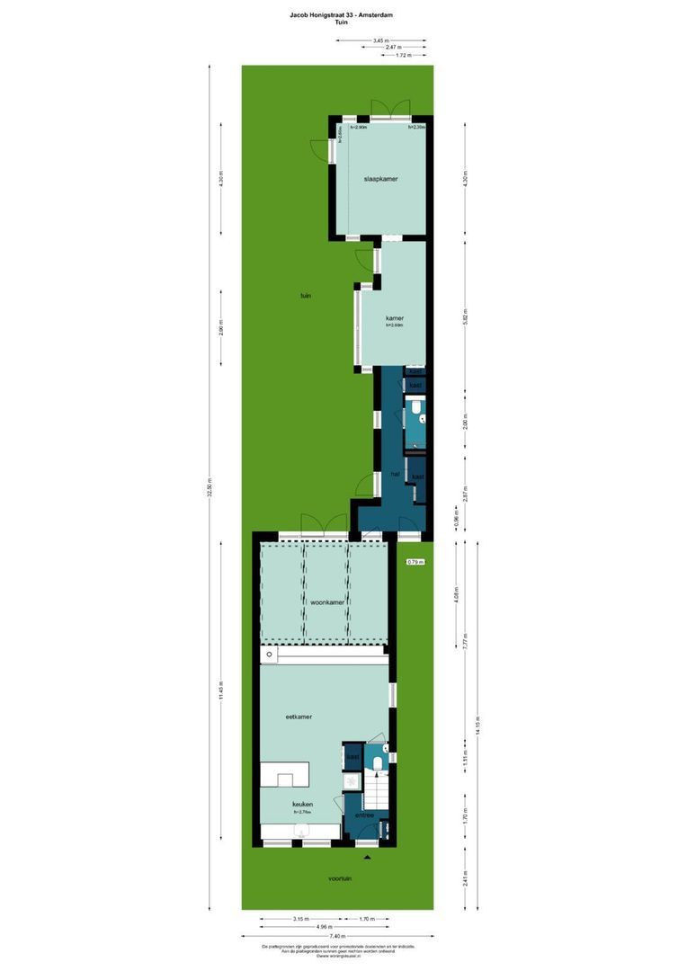 Jacob Honigstraat 33, Amsterdam plattegrond-2
