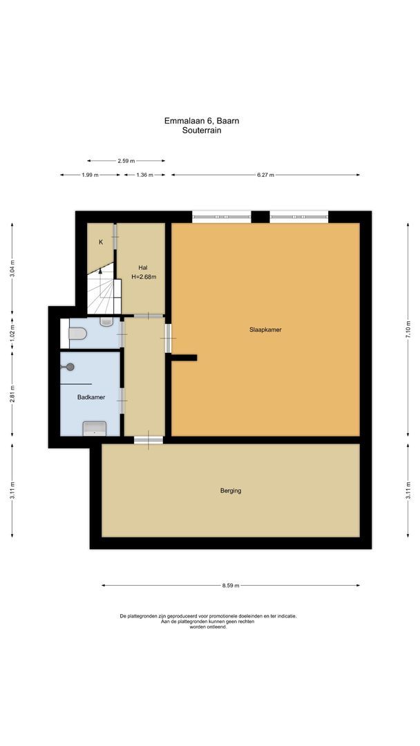 Emmalaan 6, Baarn plattegrond-4