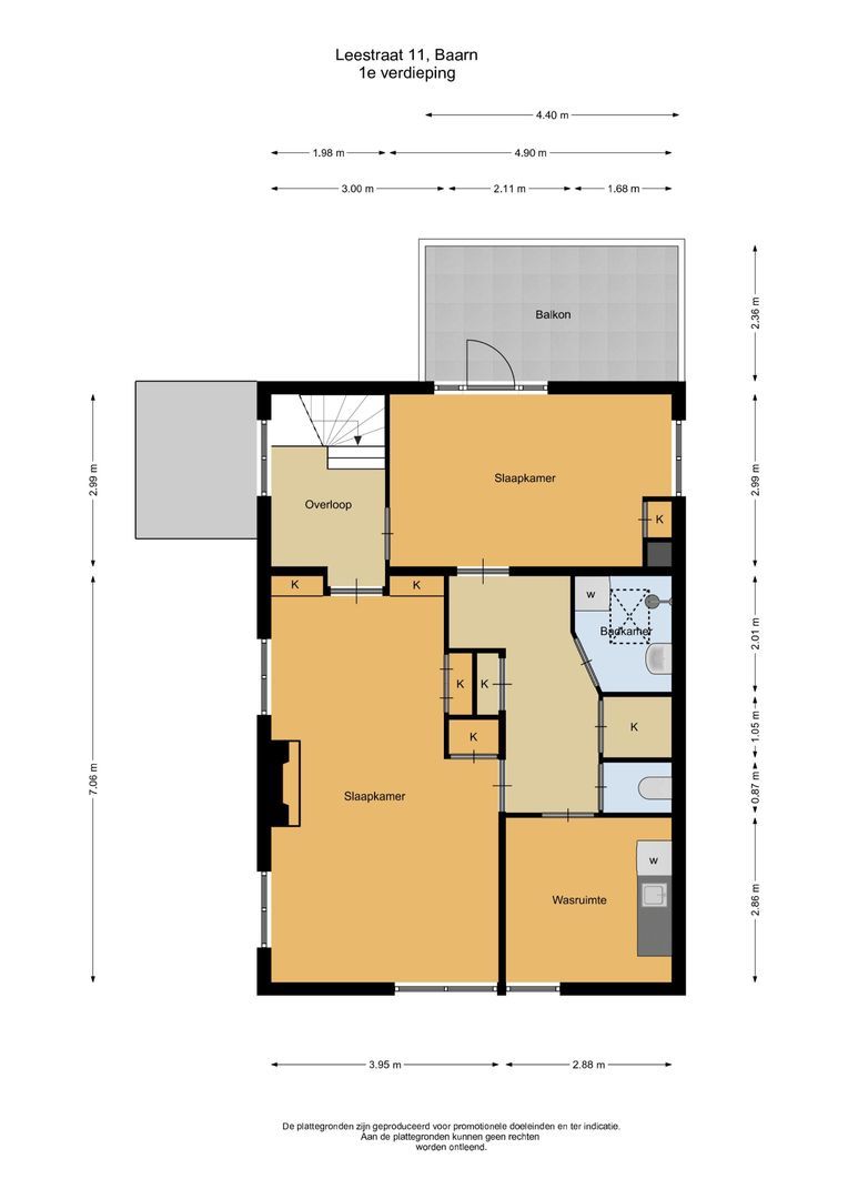 Leestraat 11, Baarn plattegrond-1