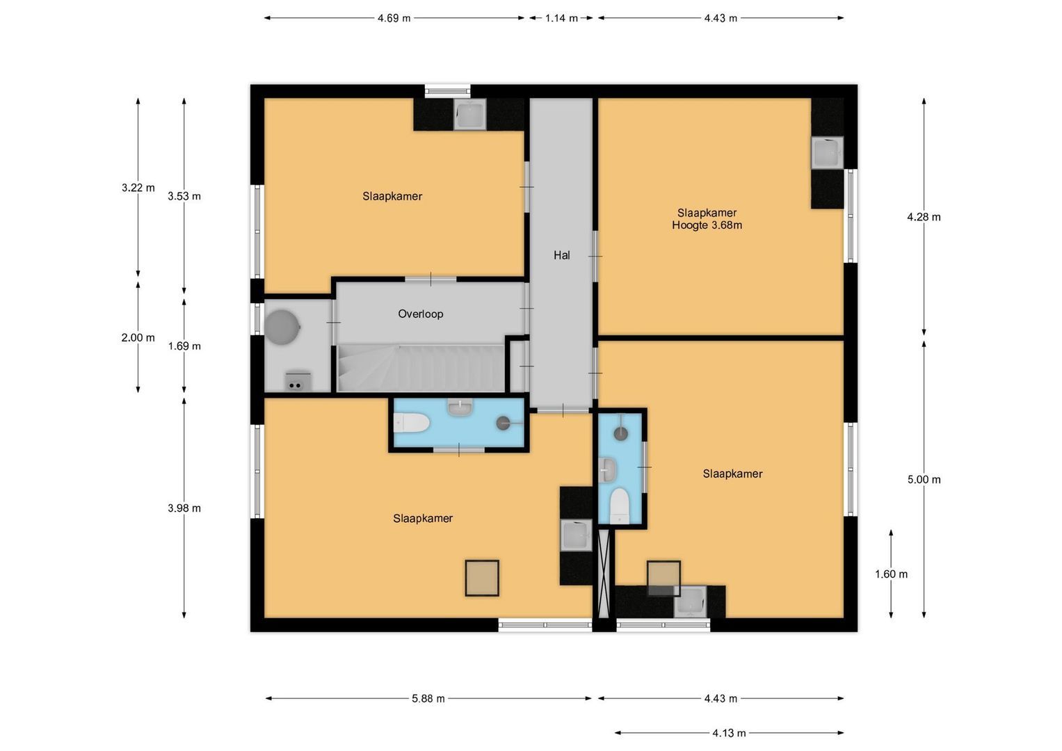 Schoolstraat 24, Baarn plattegrond-1
