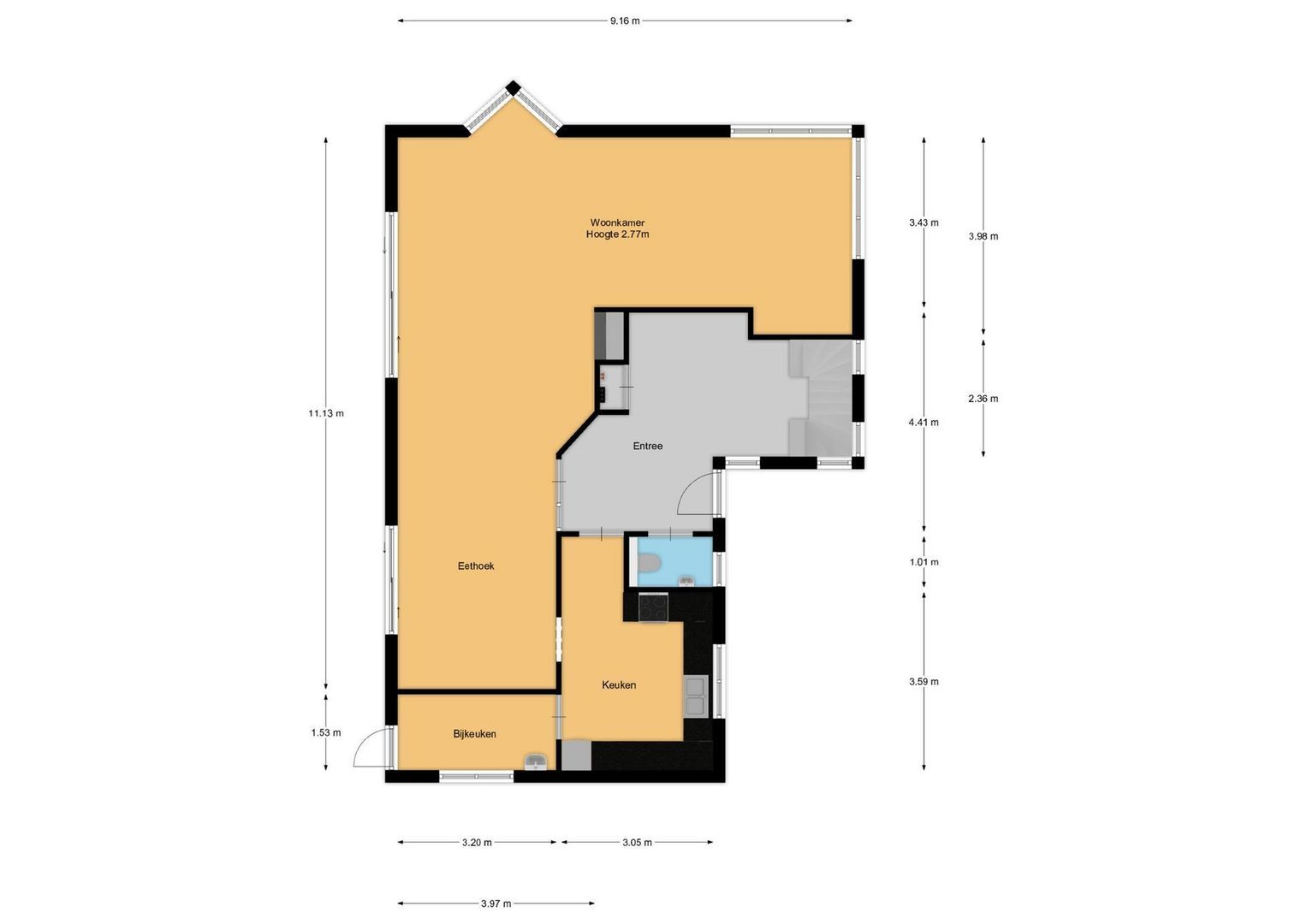 Kroningslaan 11, Baarn plattegrond-0