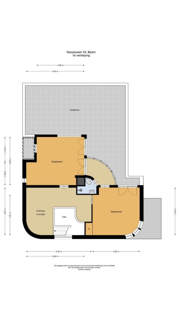 Nassaulaan 53, Baarn plattegrond-1