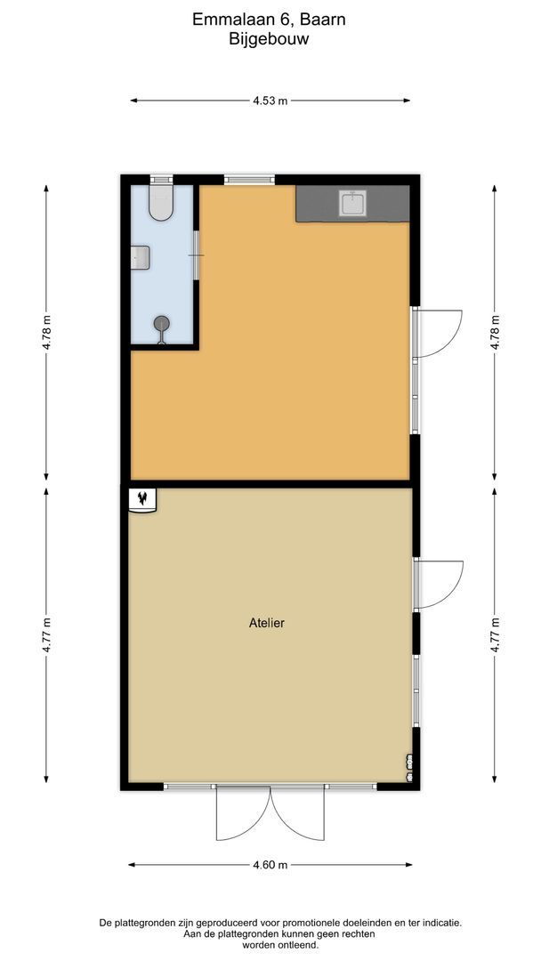 Emmalaan 6, Baarn plattegrond-3