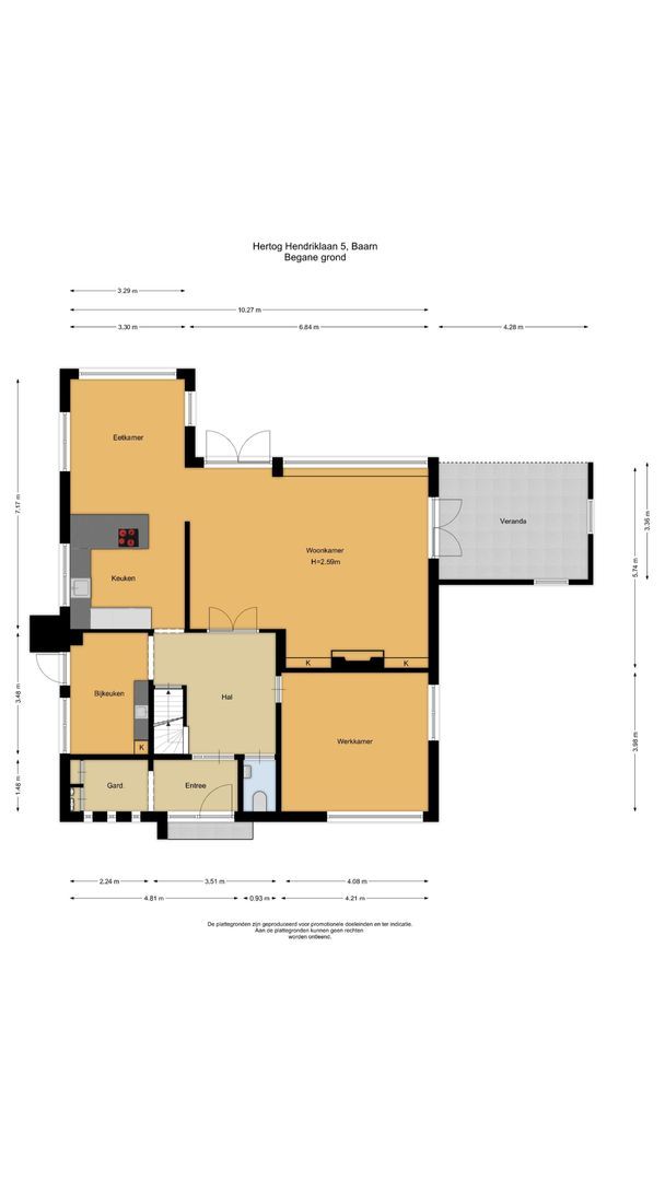 Hertog Hendriklaan 5, Baarn plattegrond-0