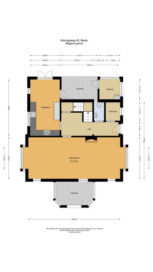 Koningsweg 45, Baarn plattegrond-0