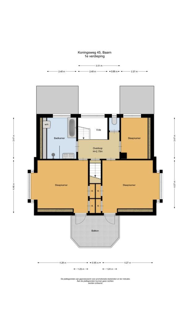 Koningsweg 45, Baarn plattegrond-1