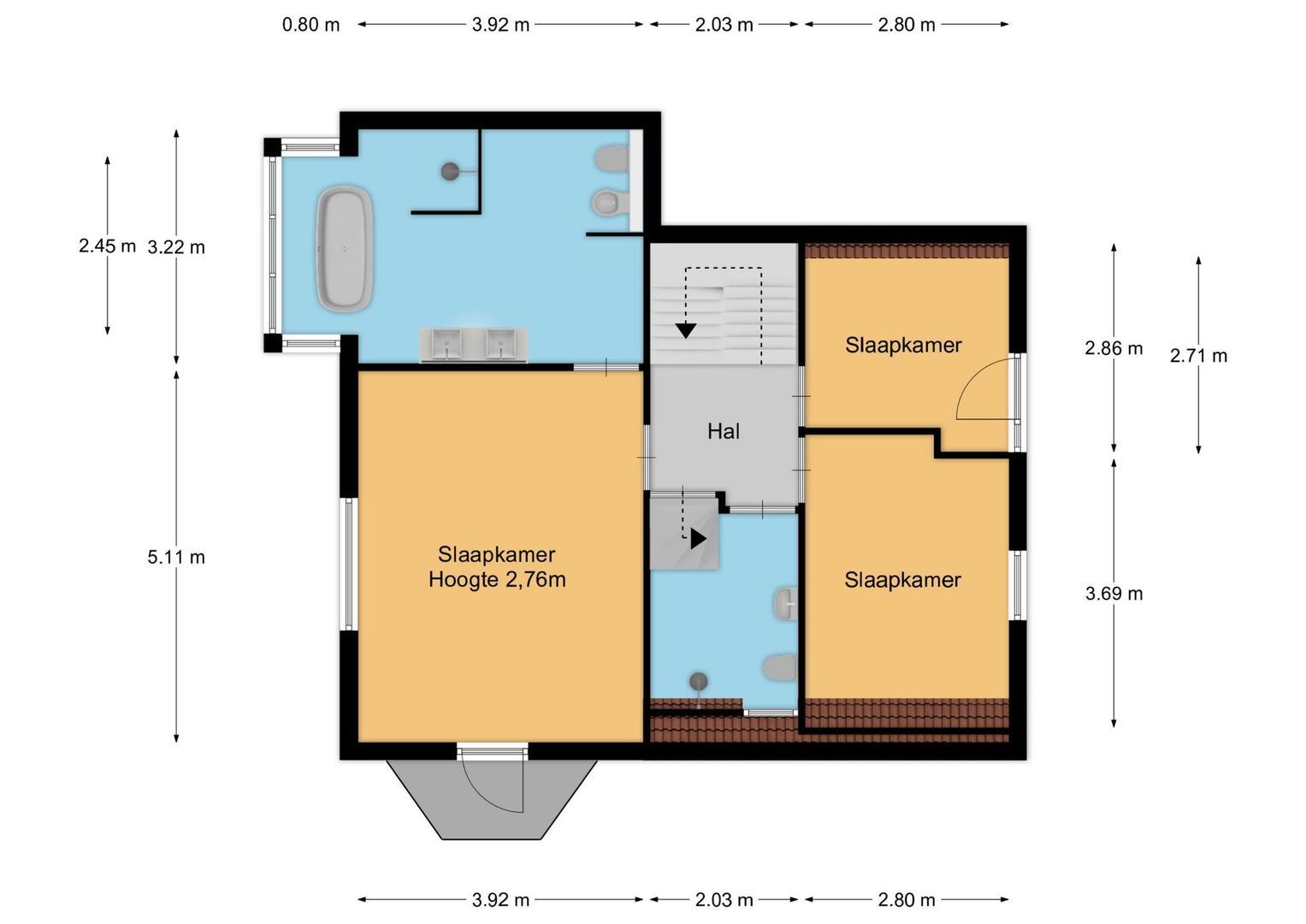 Sophialaan 34, Baarn plattegrond-1