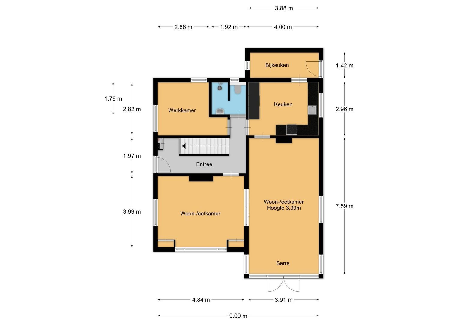 Kampstraat 12, Baarn plattegrond-0