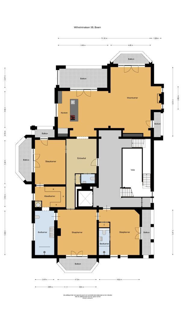 Wilhelminalaan 3 B, Baarn plattegrond-0