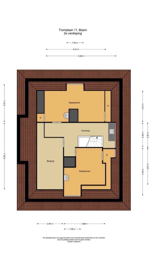 Tromplaan 11, Baarn plattegrond-2