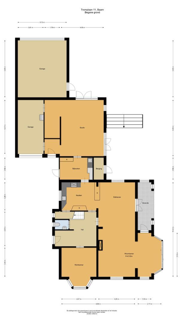 Tromplaan 11, Baarn plattegrond-0