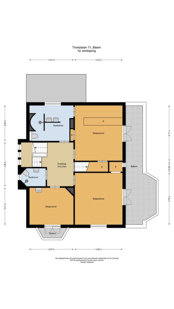 Tromplaan 11, Baarn plattegrond-1