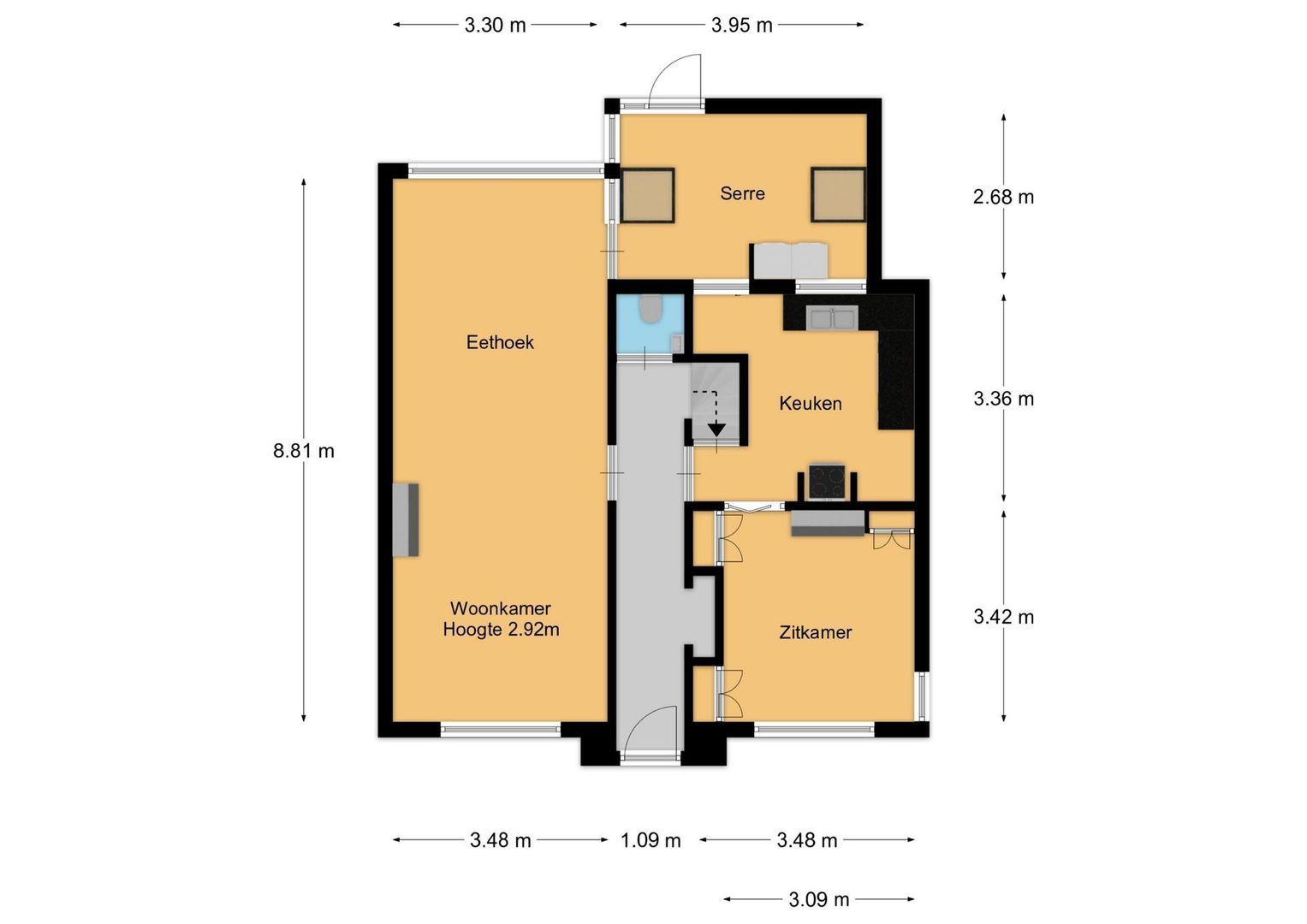 Schoolstraat 34, Baarn plattegrond-0