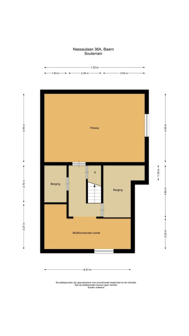 Nassaulaan 36 A, Baarn plattegrond-3