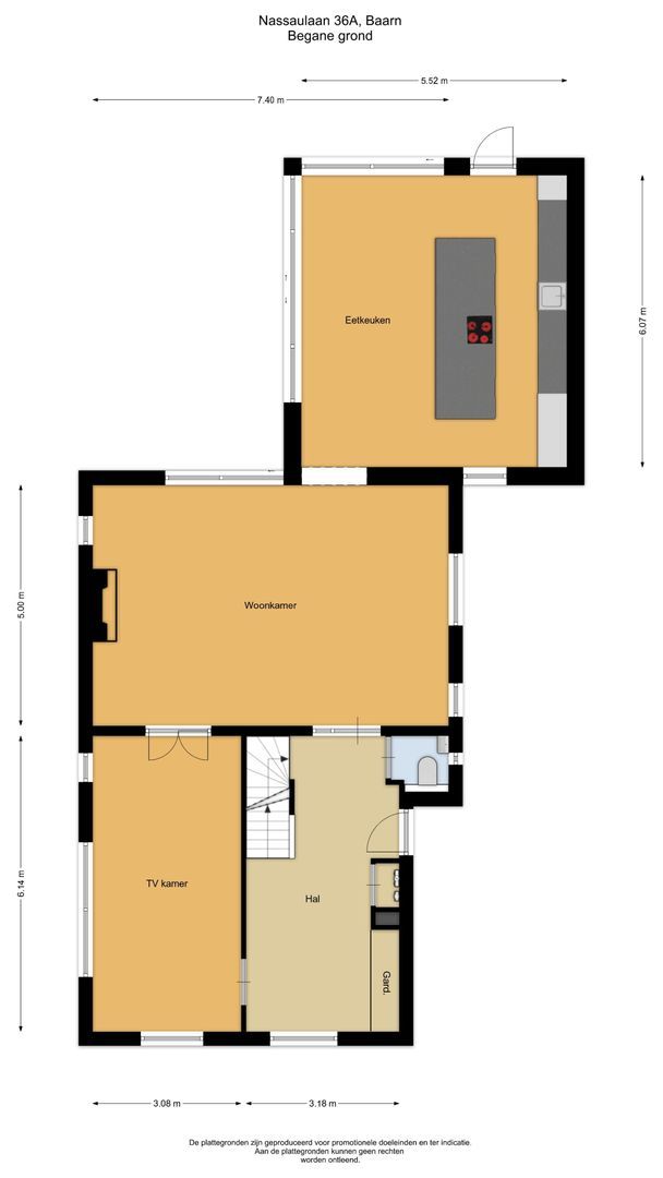 Nassaulaan 36 A, Baarn plattegrond-0