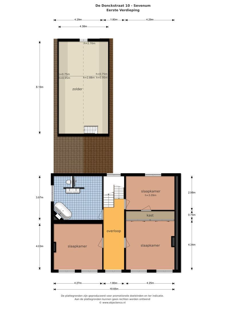 De Donckstraat 10, Sevenum plattegrond-1