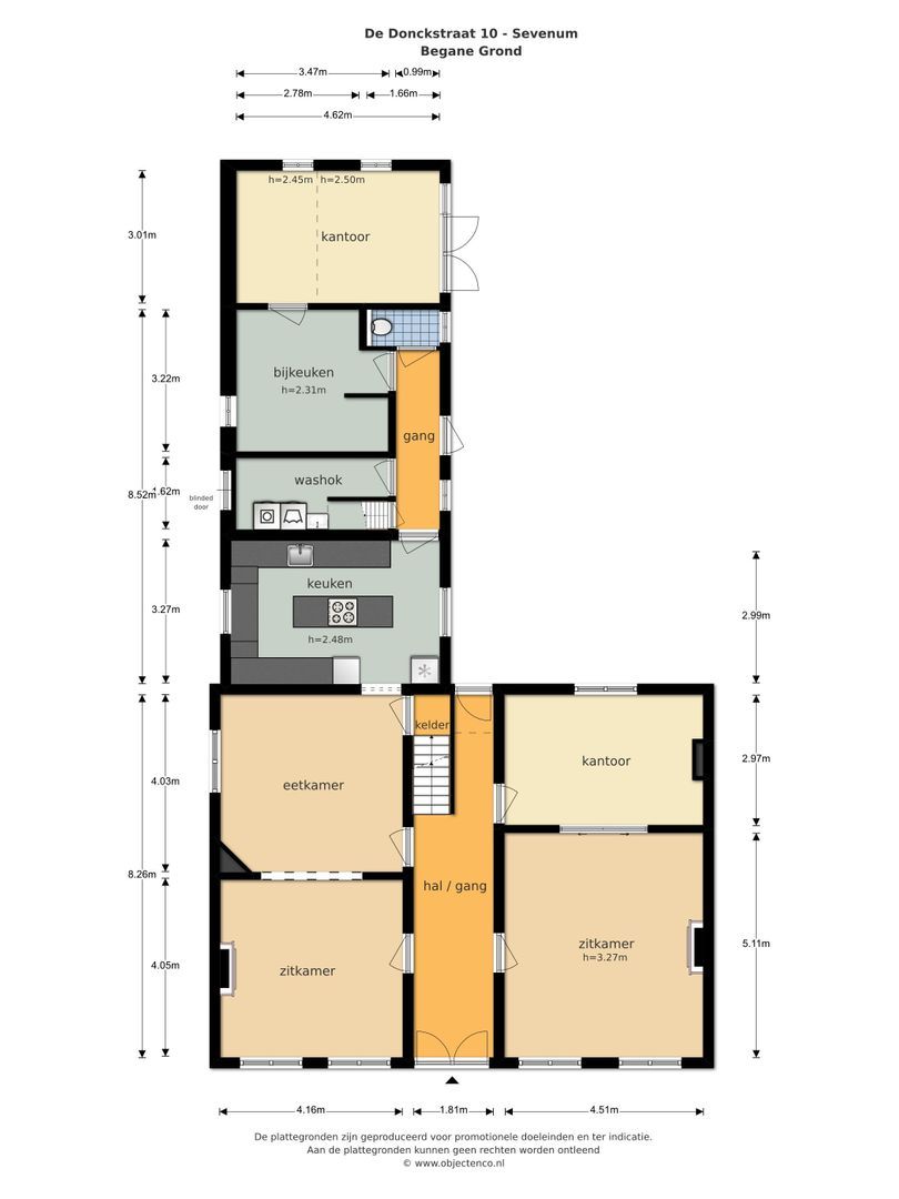 De Donckstraat 10, Sevenum plattegrond-0