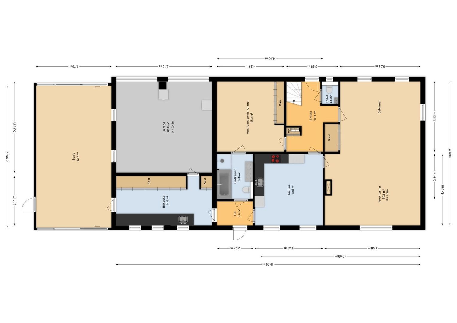 Gastelsedijk Zuid 4, Oud Gastel plattegrond-0