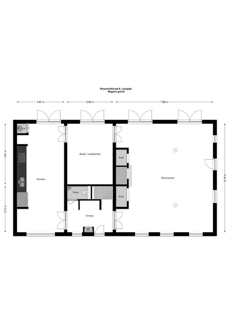 Rosenhofstraat 8, Liempde plattegrond-0