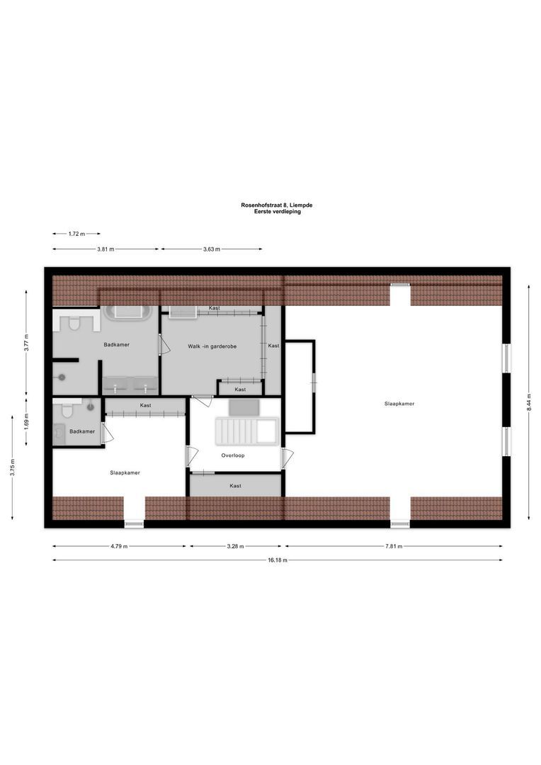 Rosenhofstraat 8, Liempde plattegrond-1