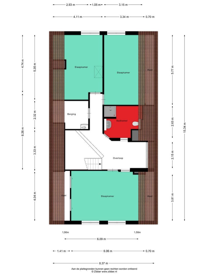 Zevenbergseweg 23 A, Berghem plattegrond-1