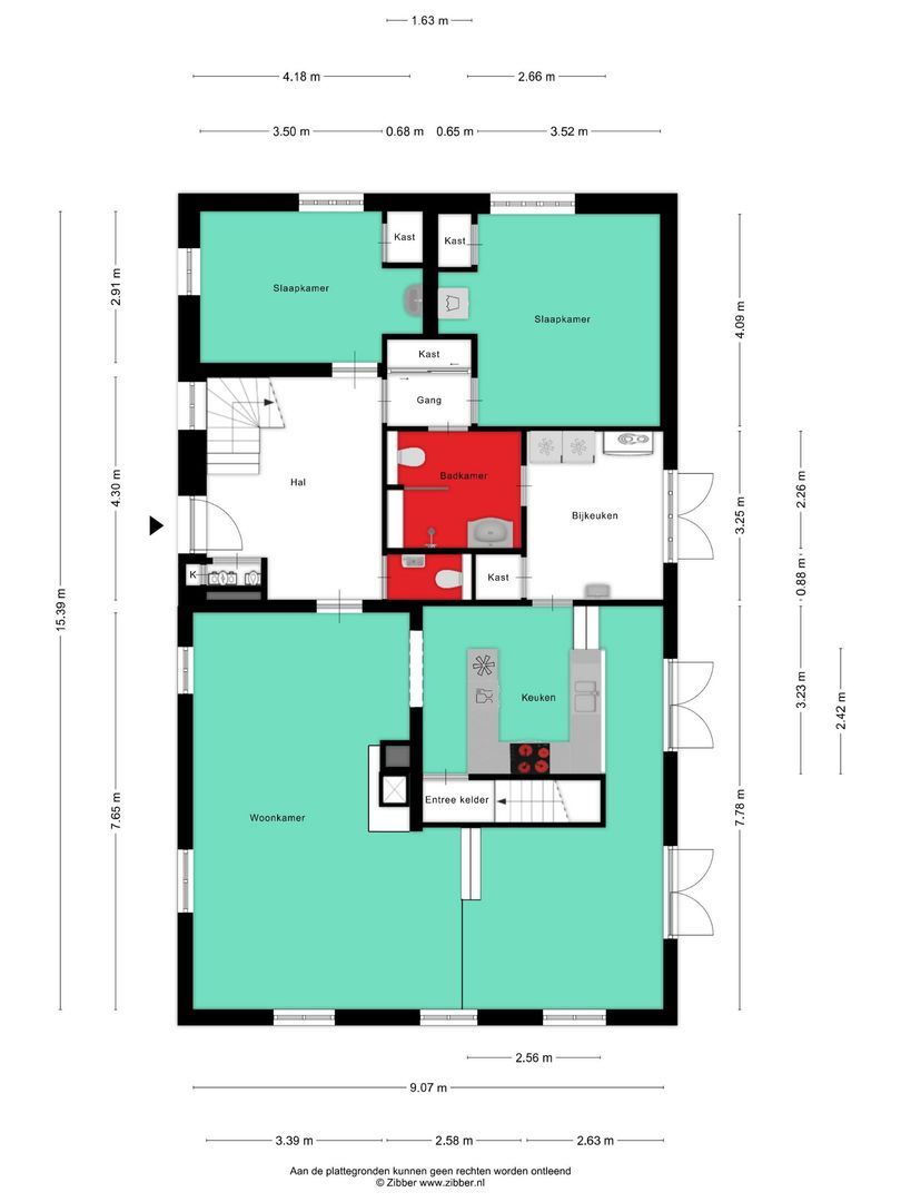 Grotestraat 34, Huisseling plattegrond-0