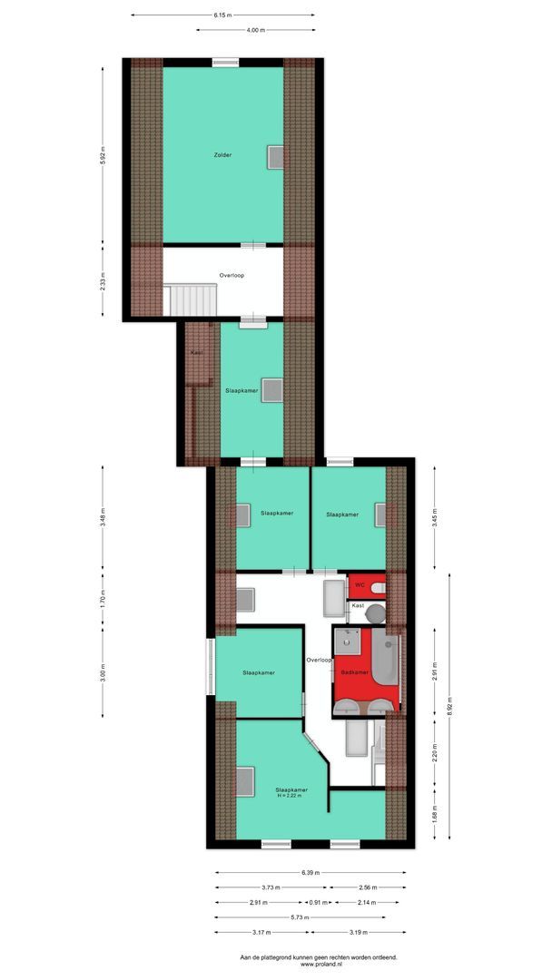 Vossensteeg 1, Overlangel plattegrond-1