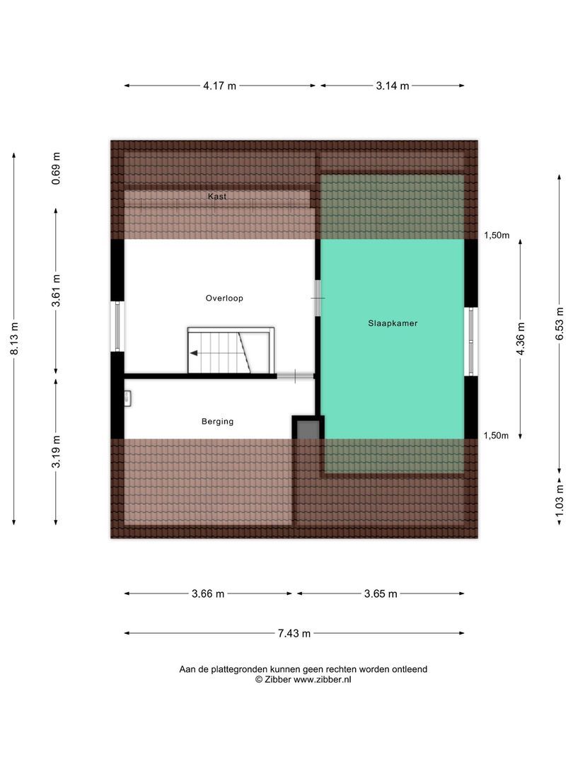 Monseigneur Borretstraat 48, Reek plattegrond-2
