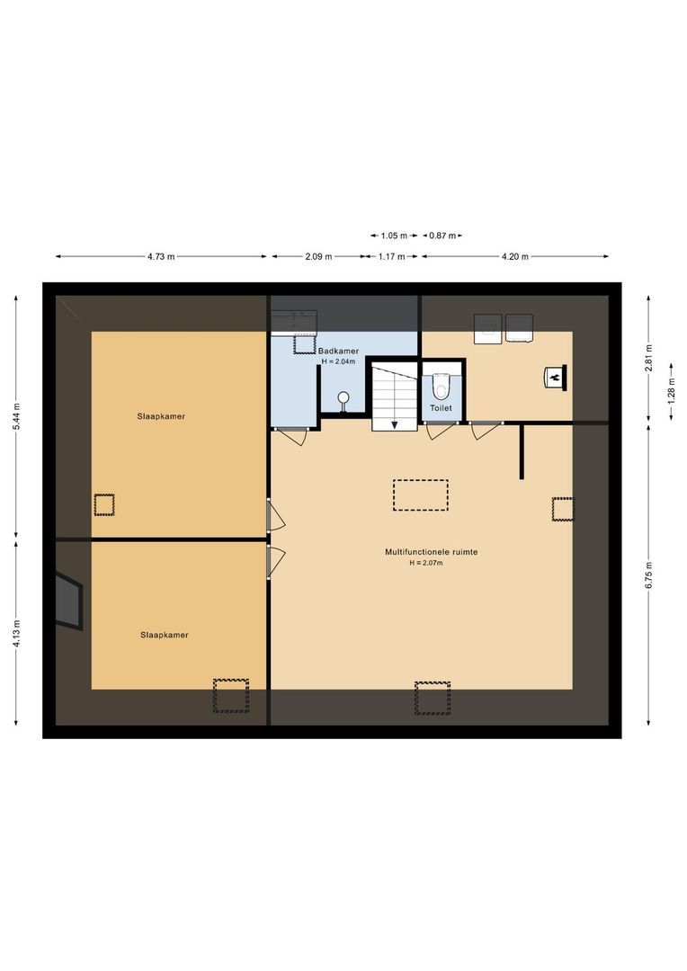 Dorpsstraat 50, Schalsum plattegrond-4